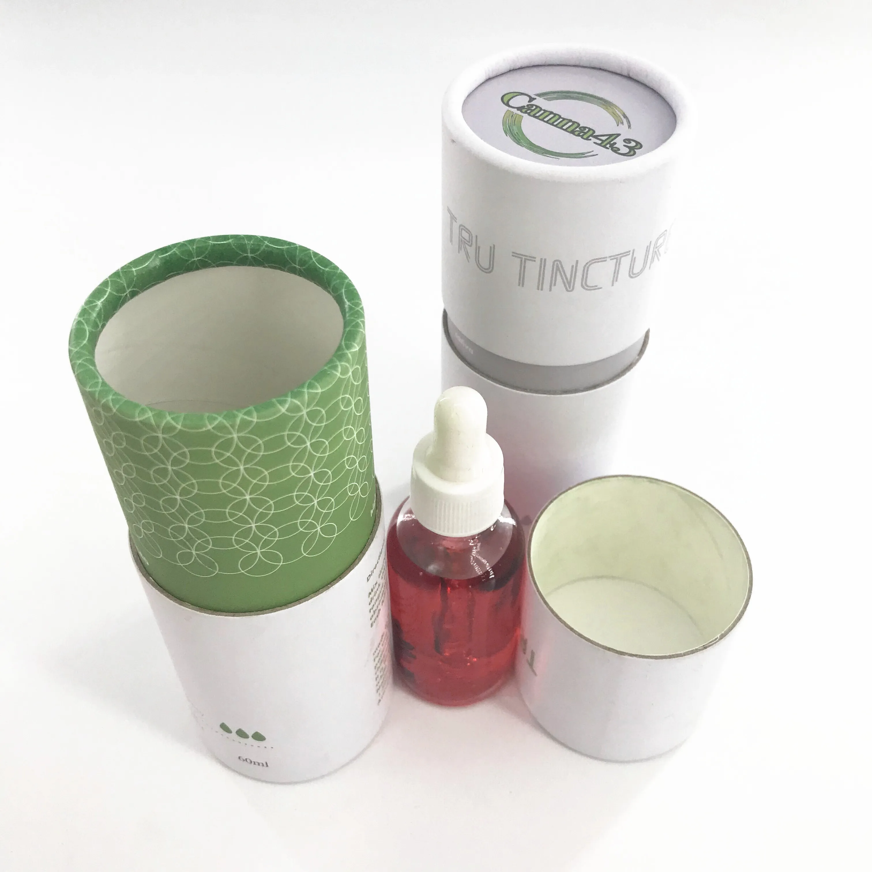 Ready To Ship 30ml 50ml 100ml Kraft Black color oil bottle Paper tube Cardboard packaging for perfume