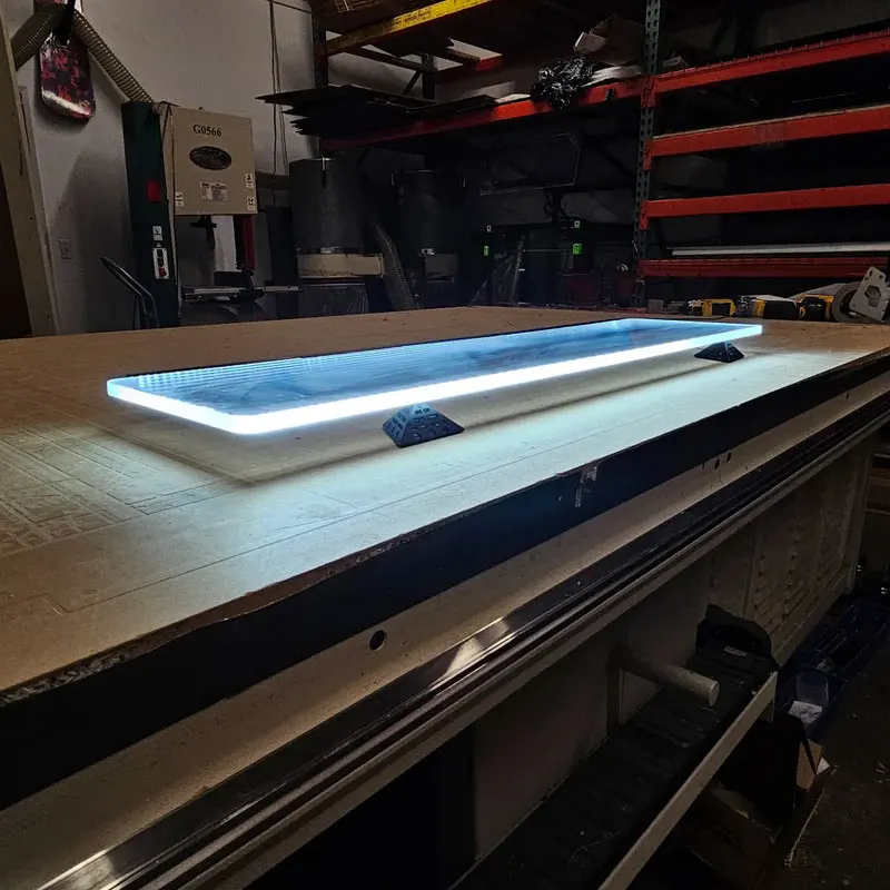 Custom Clear Plexiglass Display Shelves with Light for Home Store Marketing Display