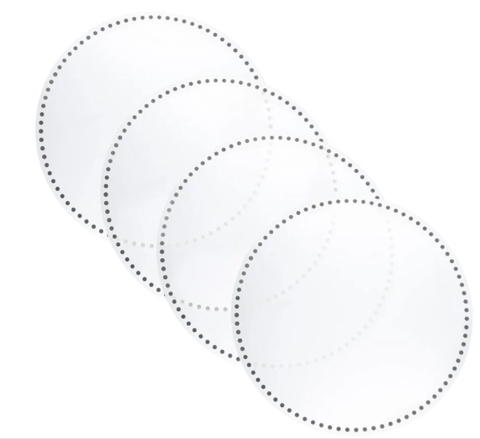 Silver Dot Line Border Round Shaped Clear Lucite Classic Chargers for Dishes