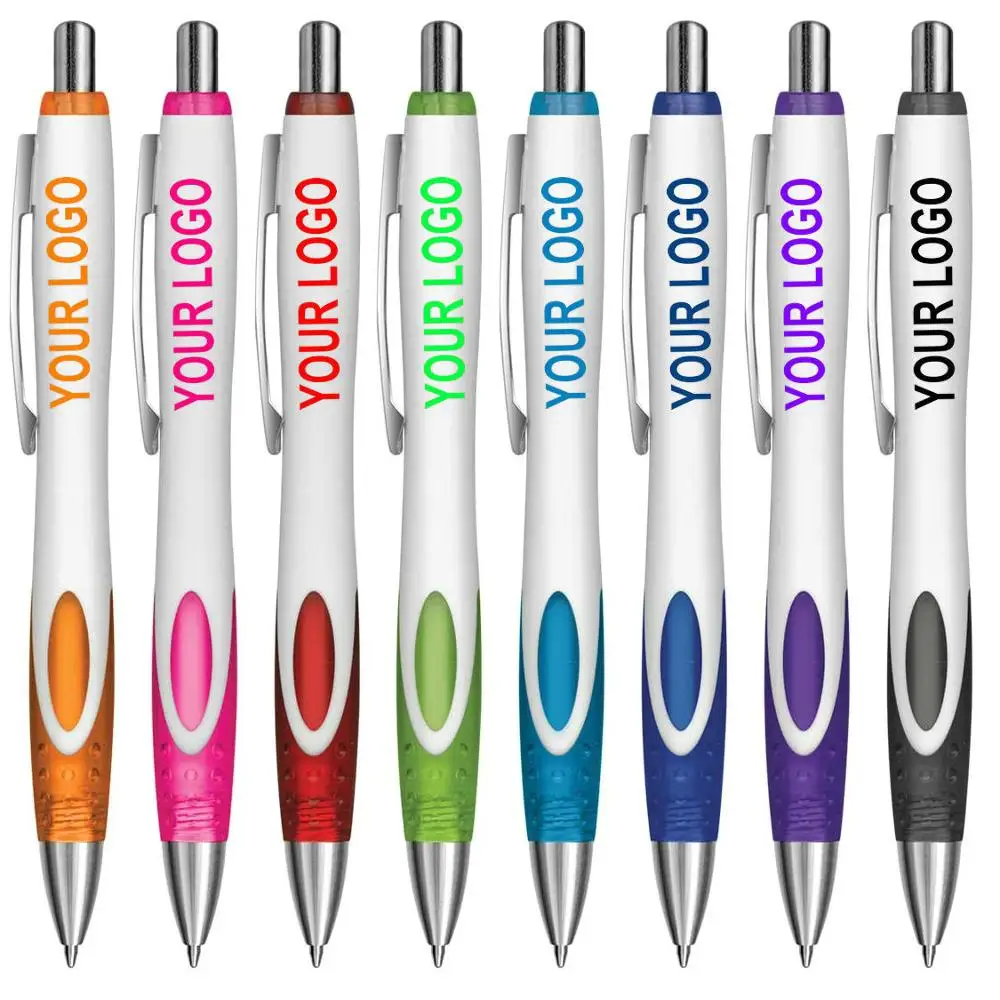 Ready to ship Plastic Ball Pen personal logo print ballpoint pen quick delivery