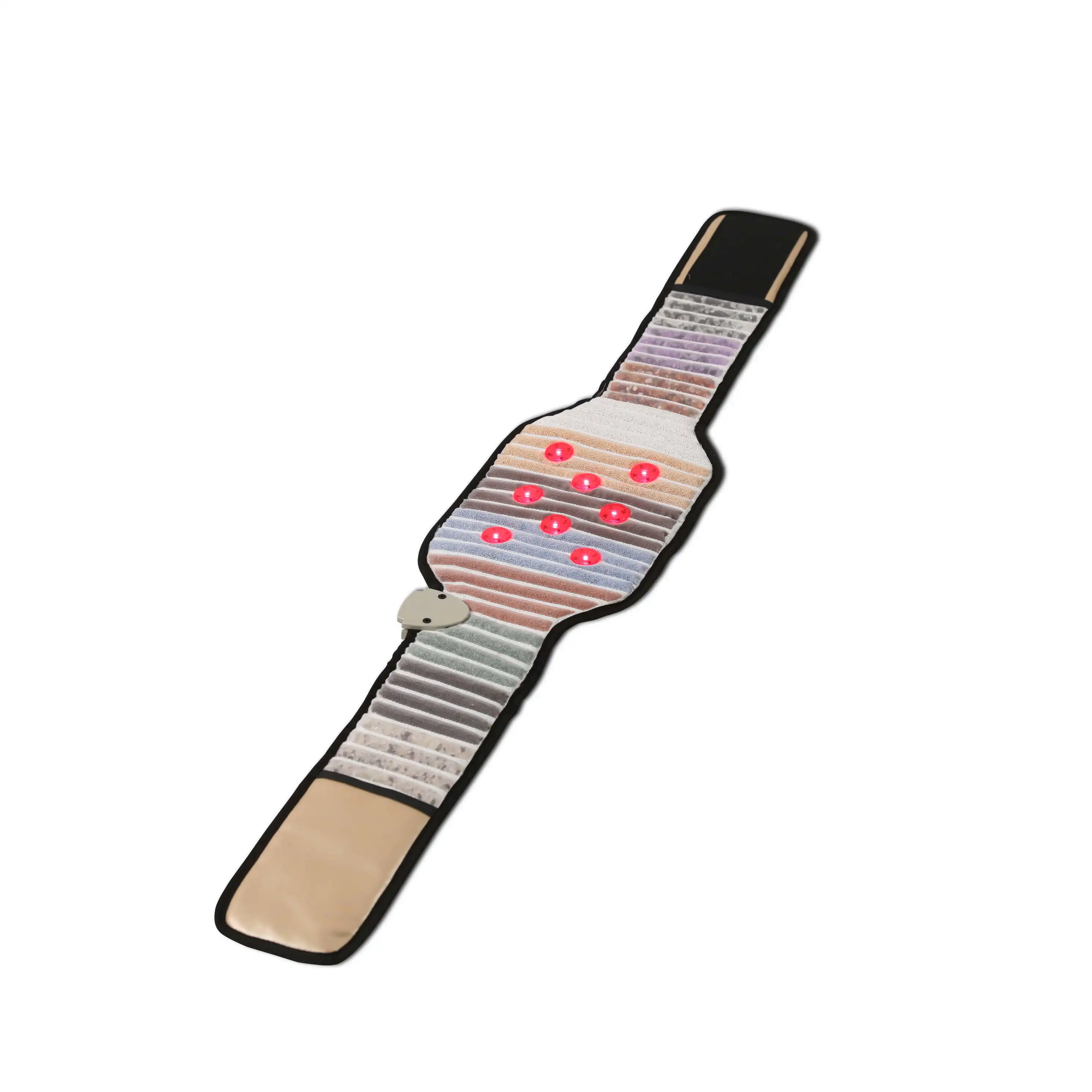 Высококачественный регулируемый пояс из эко-кожи с подогревом кристаллами горячего камня отрицательными ионами дальним инфракрасным аметистом