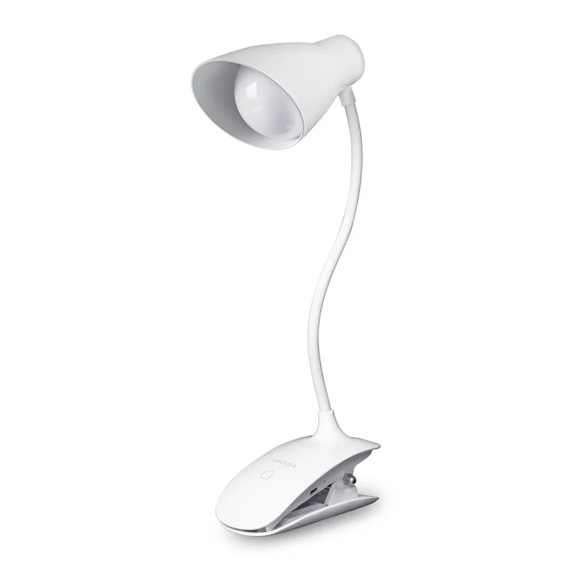 White light clip light  Student eye protection book light  Rechargeable  learning lamp  LED retro simple table lamp
