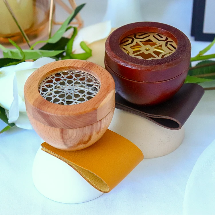 Creative Design Wooden Incense Burner Bakhoor Burner Wood Arabic Censer Incense Holder