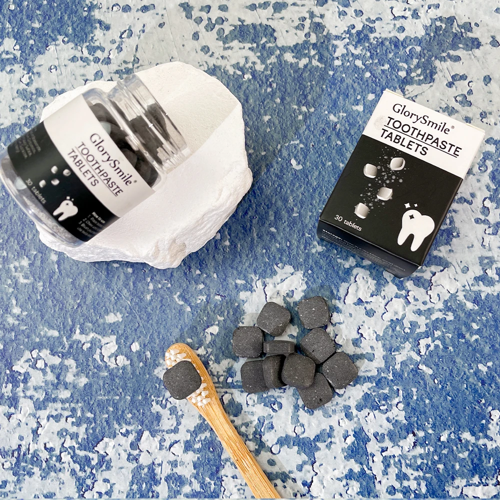 Wholesale Nano Hydroxyapatite Toothpaste Tablets Zero Waste Charcoal Toothpaste Tabs for Travel