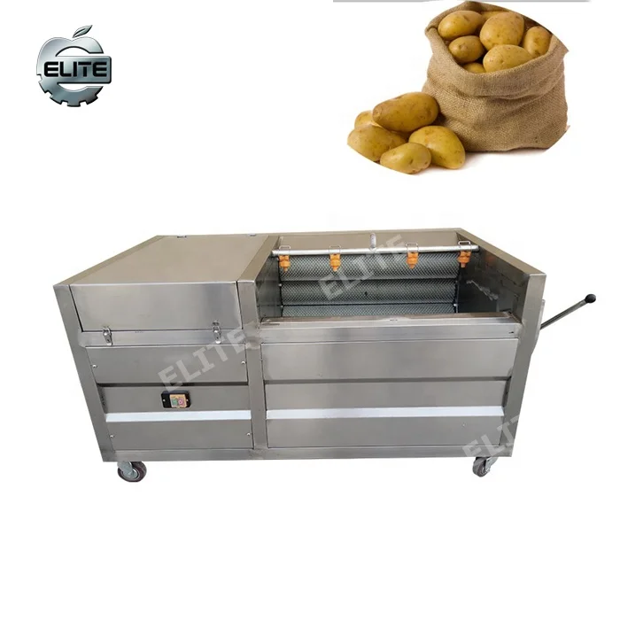 Brush type ginger washing and peeling machine, Ginger washer and peeler machine