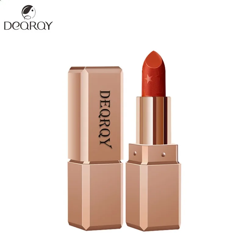 Private label black tube matte lipstick HD color long-lasting moisturizing lipstick mousse texture lipstick