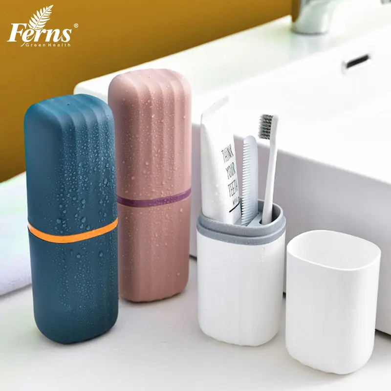 Portable Wash Cup Simple Toothbrushing Cup Travel Toothpaste Toothbrush Storage Box Tooth Cylinder