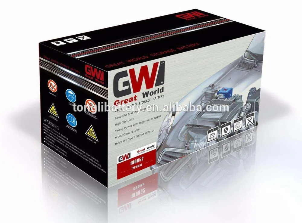 DIN75/57539 75AH mf automotive car battery spain wholesale