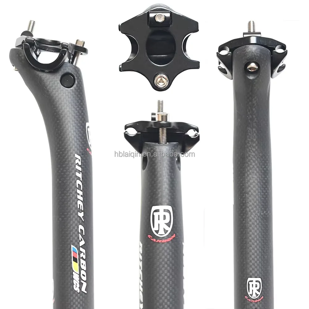 Carbon 350 400mm Bike Seatpost 27.2 30.8 31.6mm matte Gloss 3k Carbon Fiber MTB Road Bicycle seat post Light seat tube post