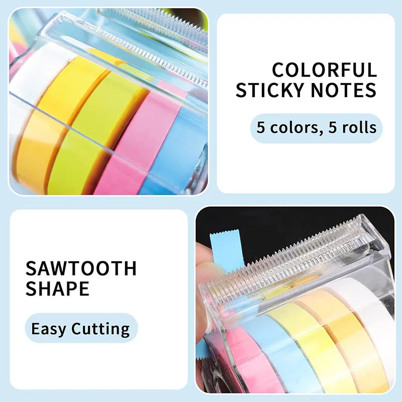 Hot selling custom color logo cheap strong adhesive roll round stationery clear round sticky notes roll