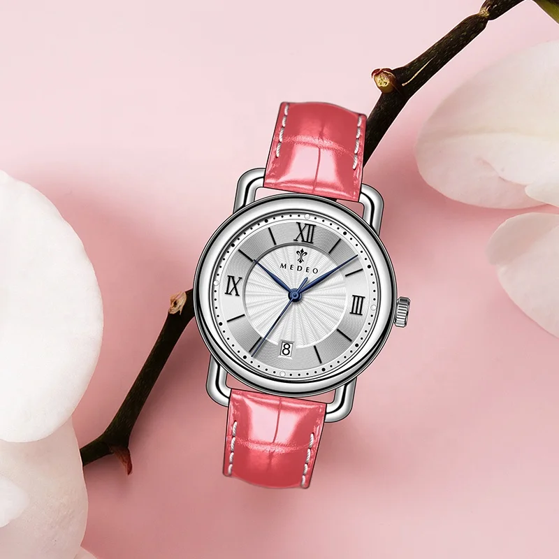 Strap Wristwatch Quartz Watch Stainless Steel Buckle Genuine Leather watch Straps Sapphire Glass Quartz Watch for Men