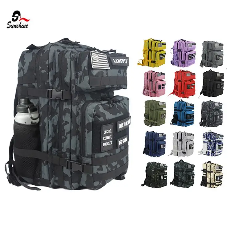 Water Resistant Outdoor Sports Gym Trekking Hunting Travel Backpacks Molle Tactical Backpack