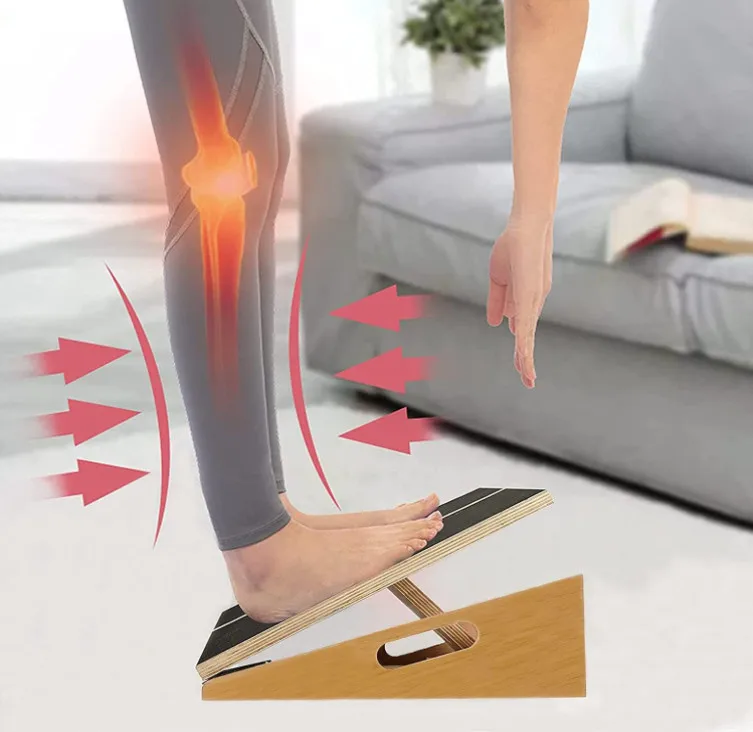 Best Selling Professional Adjustable Wooden Wedge Footrest Wood Slant Board