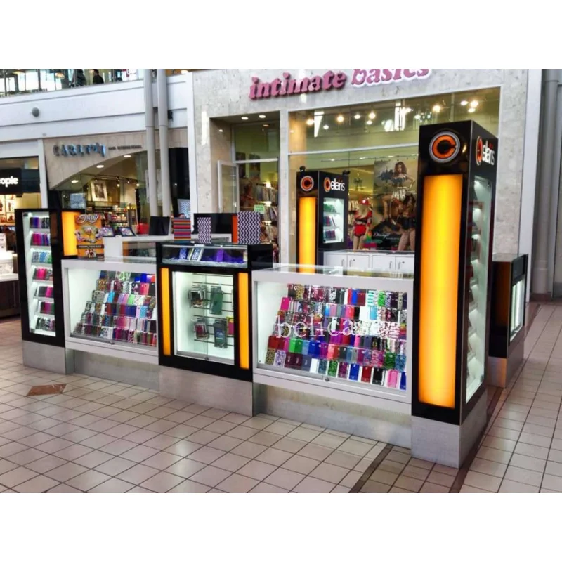 Popular Phone Cases Showcase Cell phone Accessories and Repair Kiosk for Shopping Mall Modern Design Mobile Kiosk