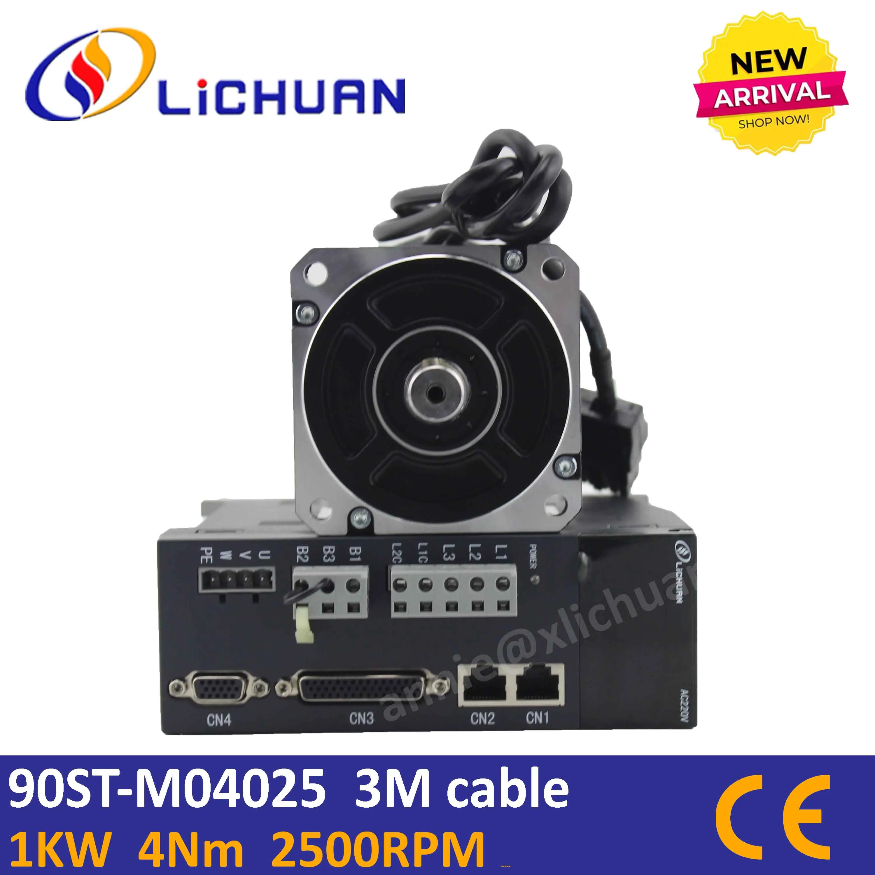  Frame90 1KW серводвигатель переменного тока 4Nm 90ST-04025 AC220v моторов сервопривода 2500 об/мин серводвигателей c ЧПУ Типа cnc kit в 50-60 Гц