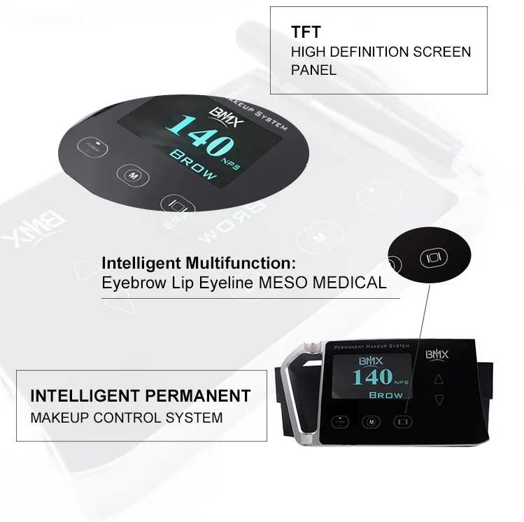 Touch Screen Digital SPM MTS Micropigmentation Permanent Makeup Machine Kits Rotary Tattoo Pen Machine