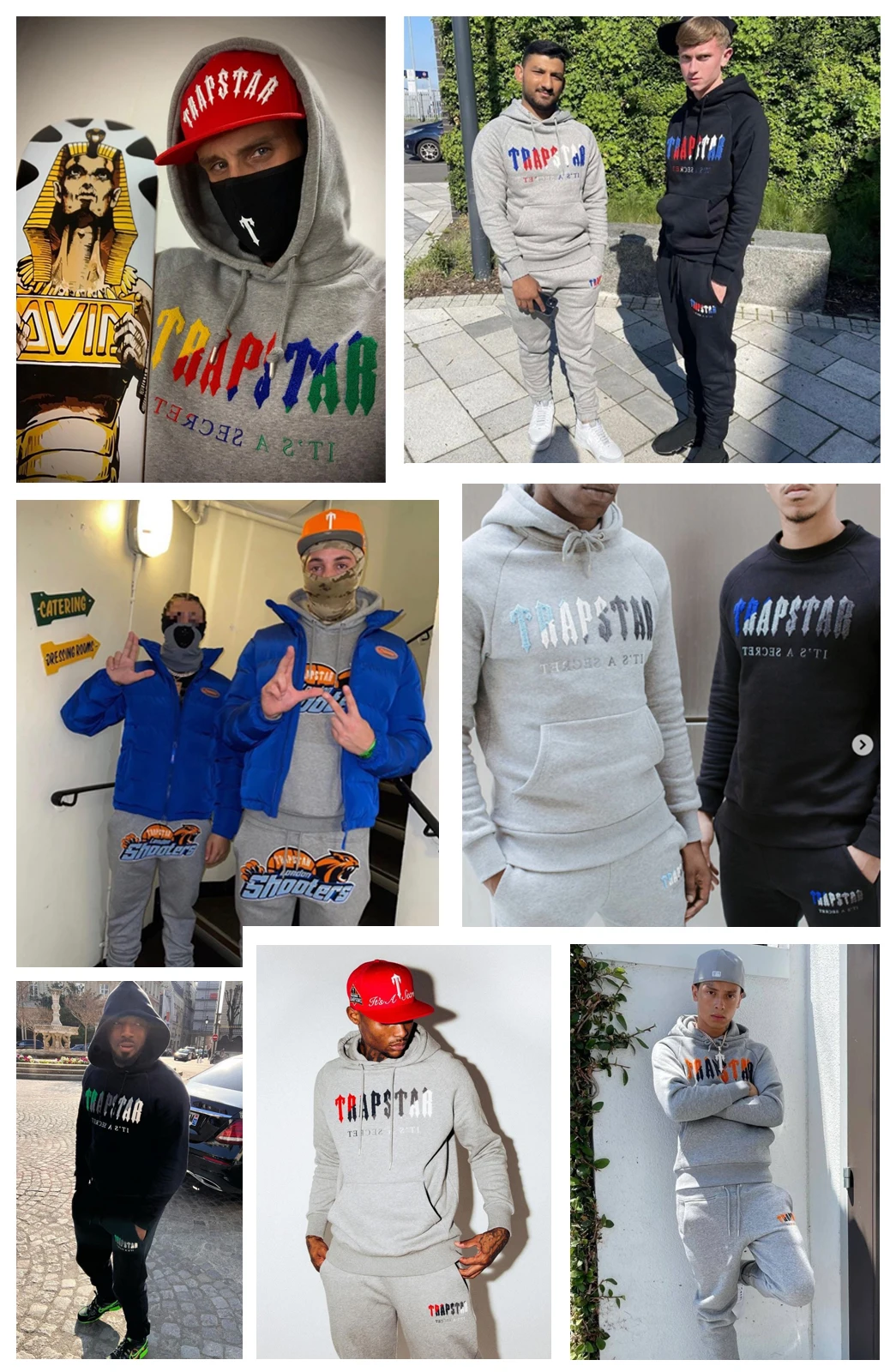 Thicken print embroidery hoodies Trapstar track suit Loose Sportswear Custom Mens Man Jogging Gym Fitness Wear Tracksuits Set