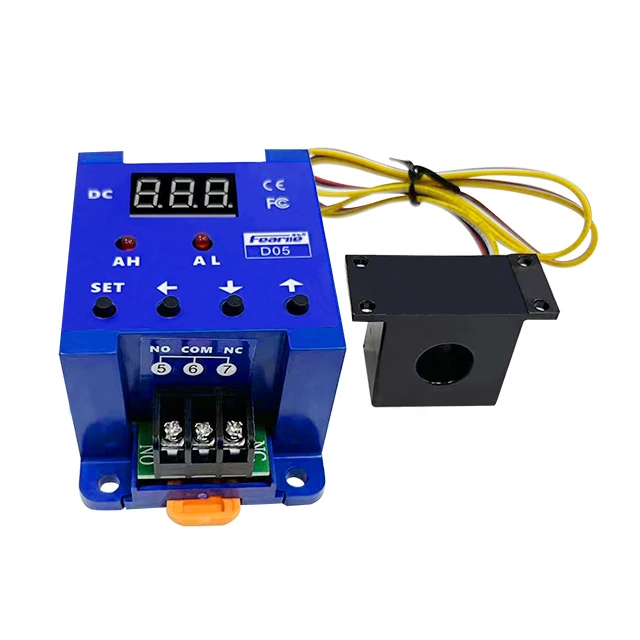 DC current measured and monitored relay alarm output adjustable dc current sensing switch