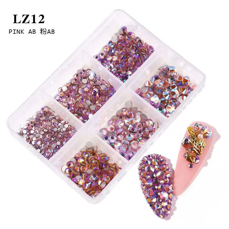 2021 New Nail Shop Amazon Retail 3d Nail Art DIY Decoration Crystal Set Nail rhinestones