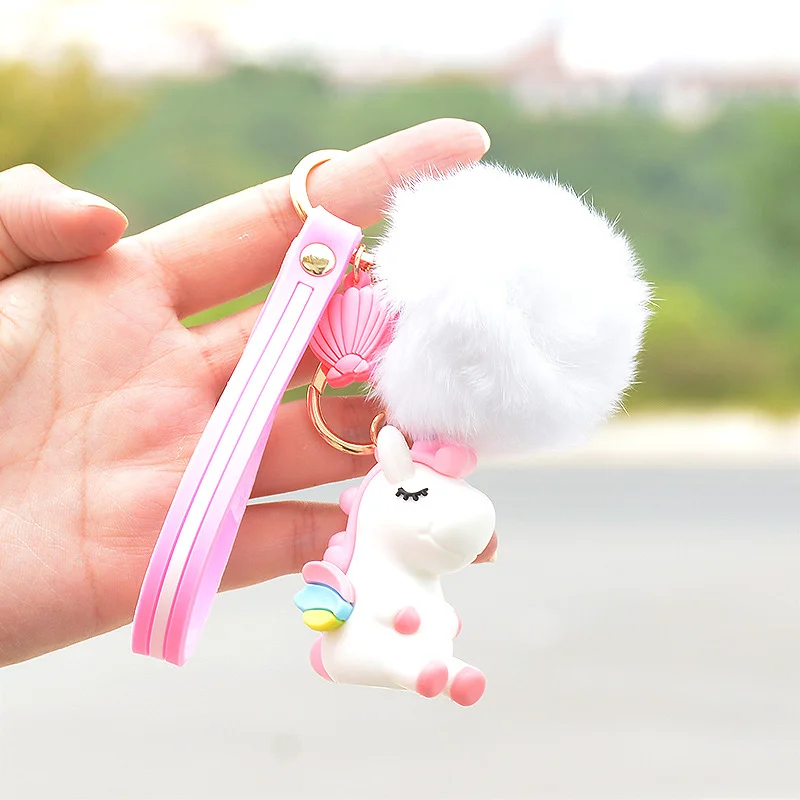 15+ years factory wholesale promotional gift unicorn wristlet joltik plush key chains for girls