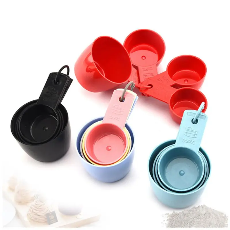 Lixsun 4PCS Plastic 300ML and 200ML Measuring Cup Set for Baking Tools