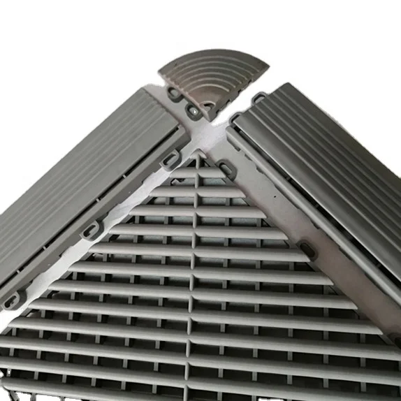 Readygo plastic floor tiles colorful new materials eco friendly race deck pink garage flooring tiles