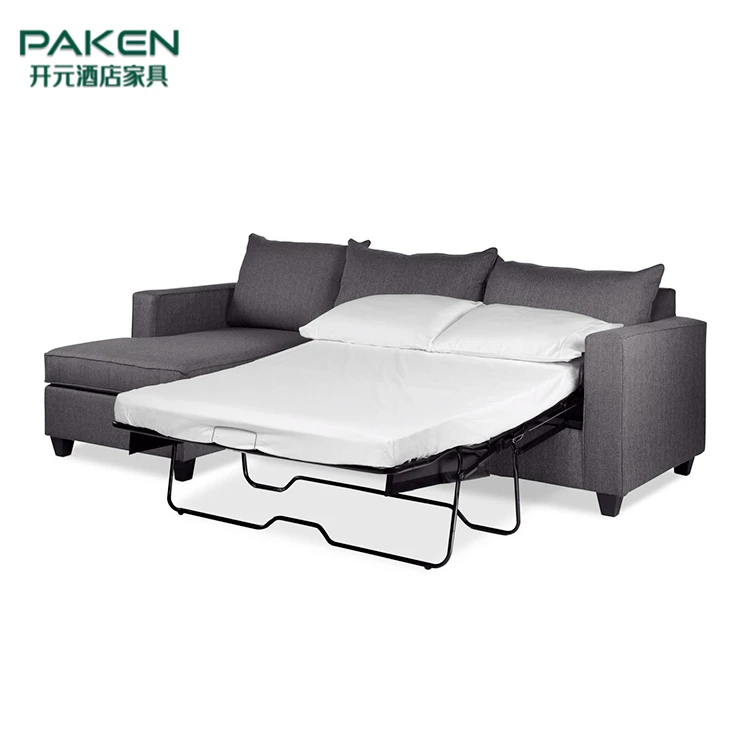 Modern Living Room Furniture Single Red Sofa Bed  Low Prices Wooden Hotel Fabric Sofa Beds