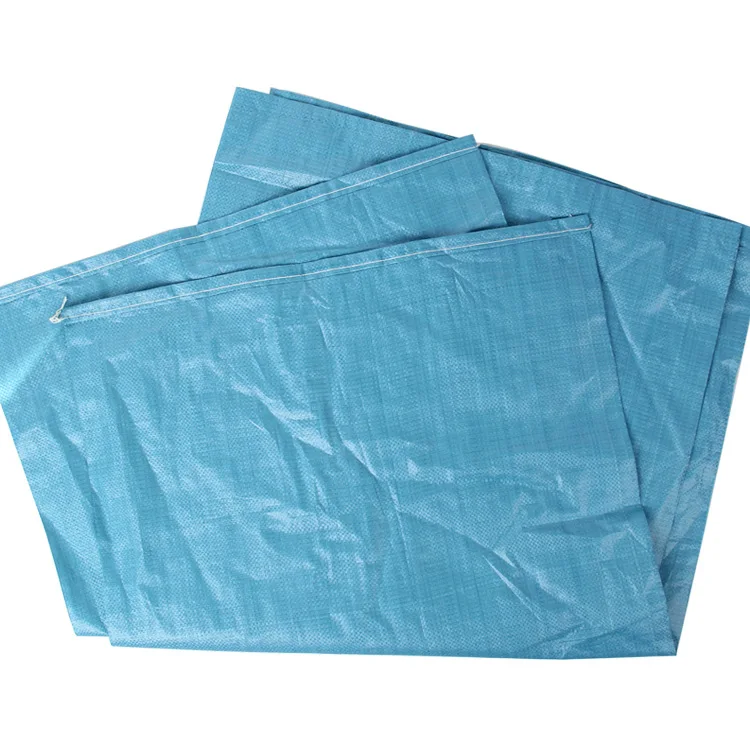 Woven Sack Grain Flour Large Bags with PE Liner Customized 20kg 25kg 50kg Factory Supply Blue Agriculture Fruit Bags Heat Seal
