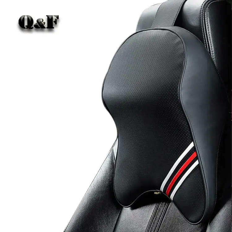 2020 New Design Adjustable Car Seat Headrest Head Neck Pillow Silky Linen Pad Neck Rest Memory Foam Pillow