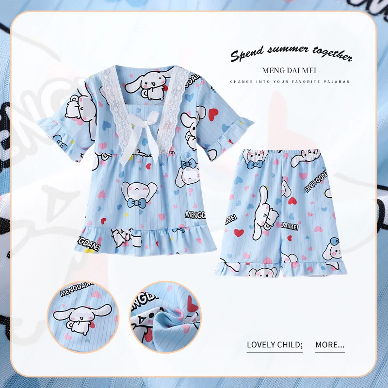 2024 Wholesale Summer Clothes Girls Home Clothes Kids Pajamas Suits Female Students Korean Air Conditioning Clothes