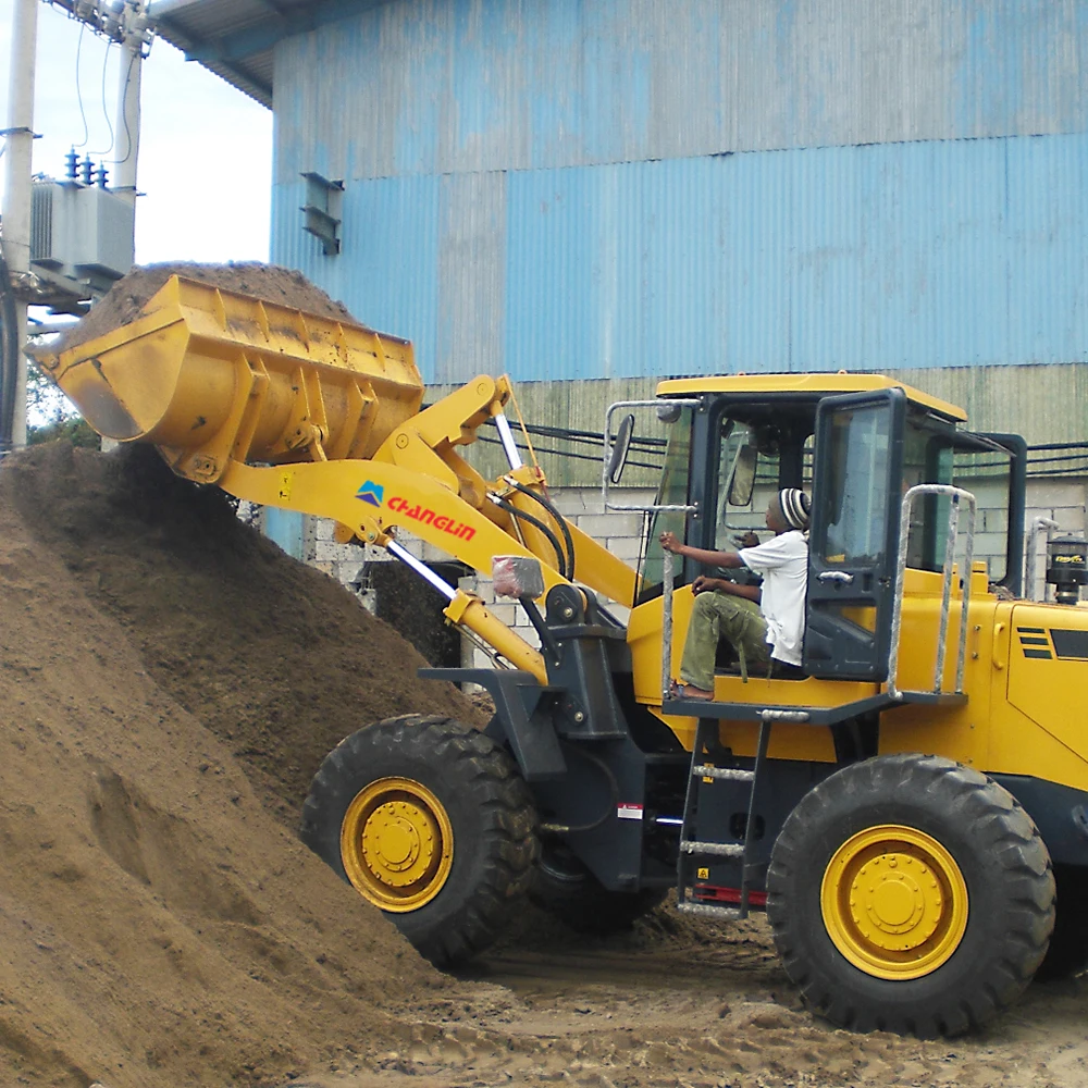 Changlin New 3ton Heavy duty  Front End Payloader Shovel Wheel Loader with Clamp Bucket