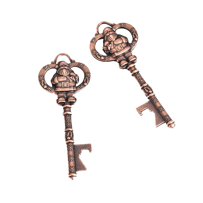 T784 Christmas promotional products vintage key bottle opener beer keychain Santa Claus key