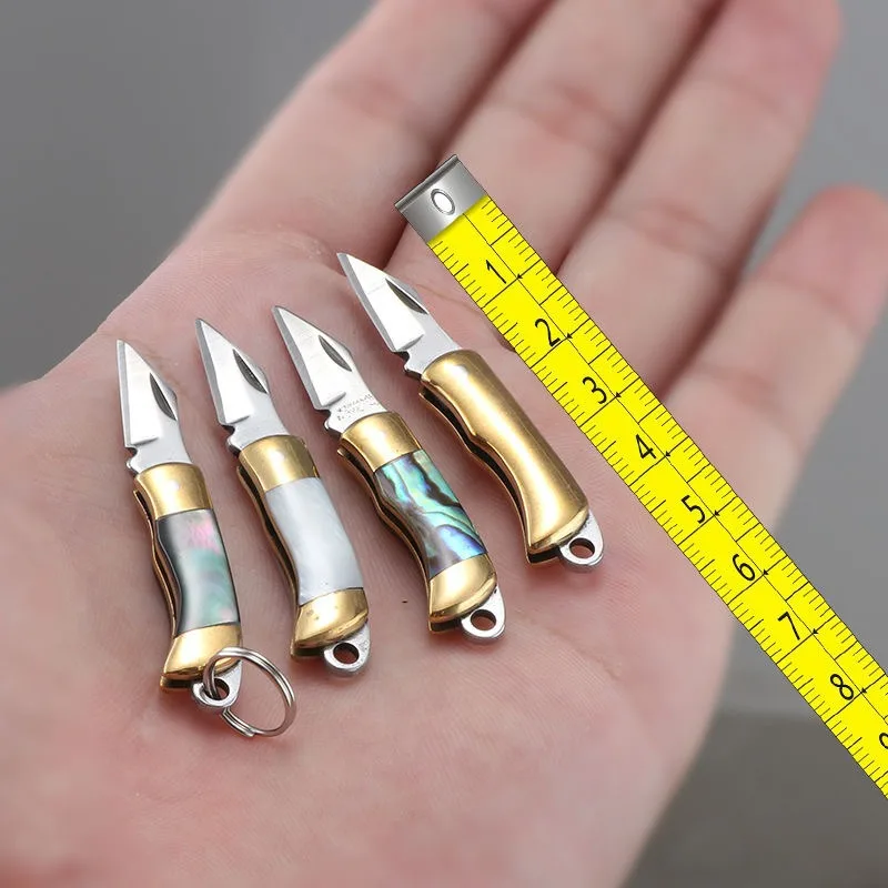 Portable Folding Mini Pocket Knife Multifunction Keychain Pendant Camping Outdoor Small Knives Cutter Opener Unpacking Hand Tool