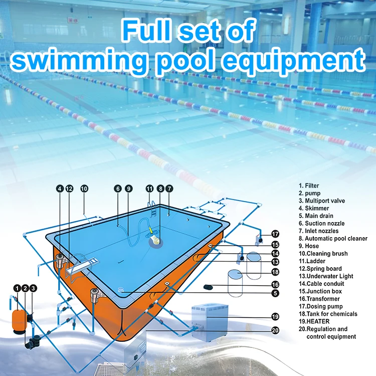 High Quality Factory Swimming Pool Accessories A full set of Swimming Pool Equipment
