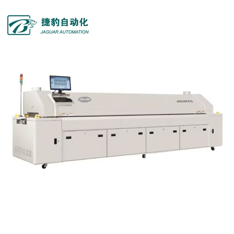 Clearance sale Ten- Zone Lead-Free Hot Air SMT Reflow Soldering Machine R10-9KW New Automatic  for SMT production line