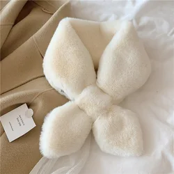 New arrival women faux fur scarves fashion plush scarf hot sale winter scarf for women