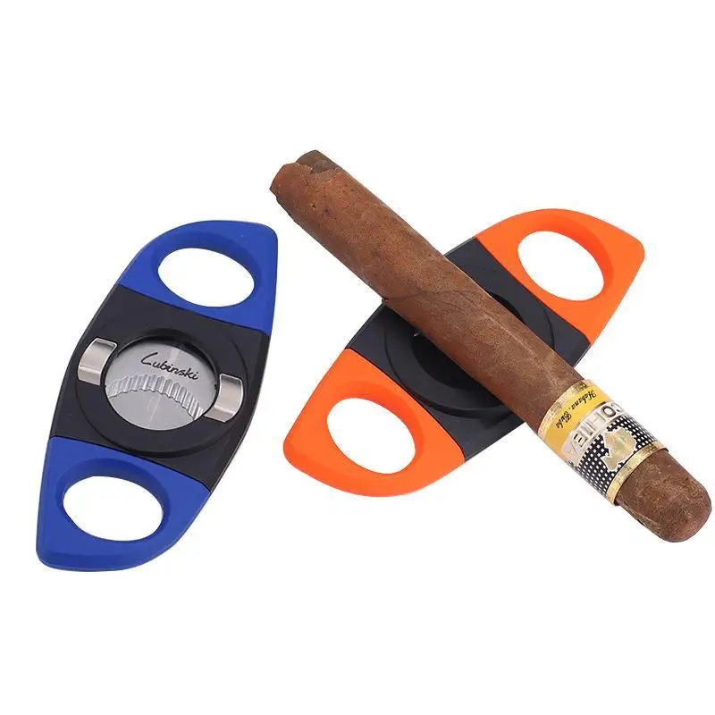 Custom cigar scissors  large diameter cigar scissors sharp serrated classic comfortable portable double edge stretch stain