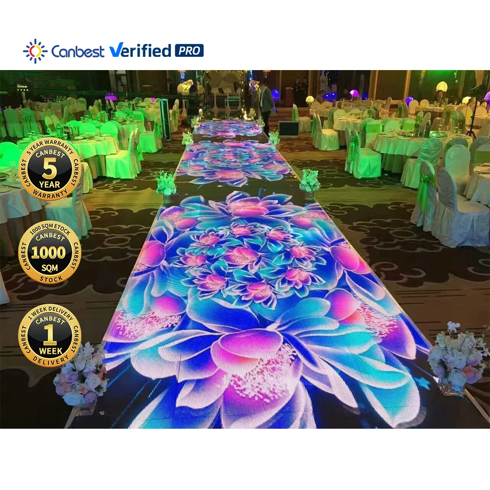 P1.9 P3.9 Indoor Dance Floor Tiles Interactive Led Screen Bar Led Floor Display To Dance Ledwall Wall Pavimento For Advertising