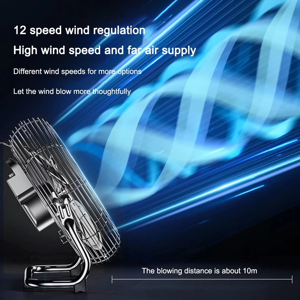 Factory Price Large Capity Battery Stand Portable Rechargeable with Solar Panel Table Fan 16inch or 12 Inch Lithium Battery Long