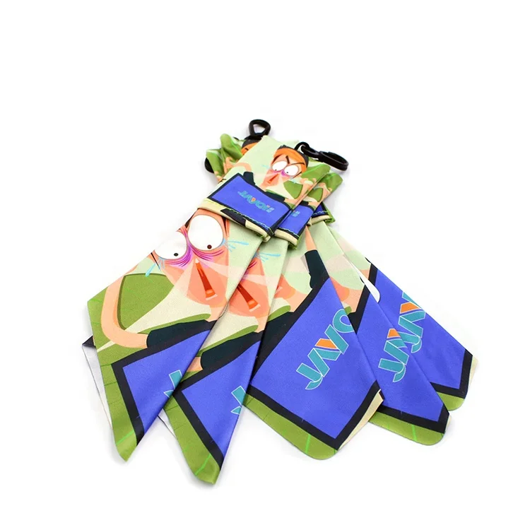 microfiber screen polishing cloth with keychain, microfiber spectacle cleaning cloth with keychain