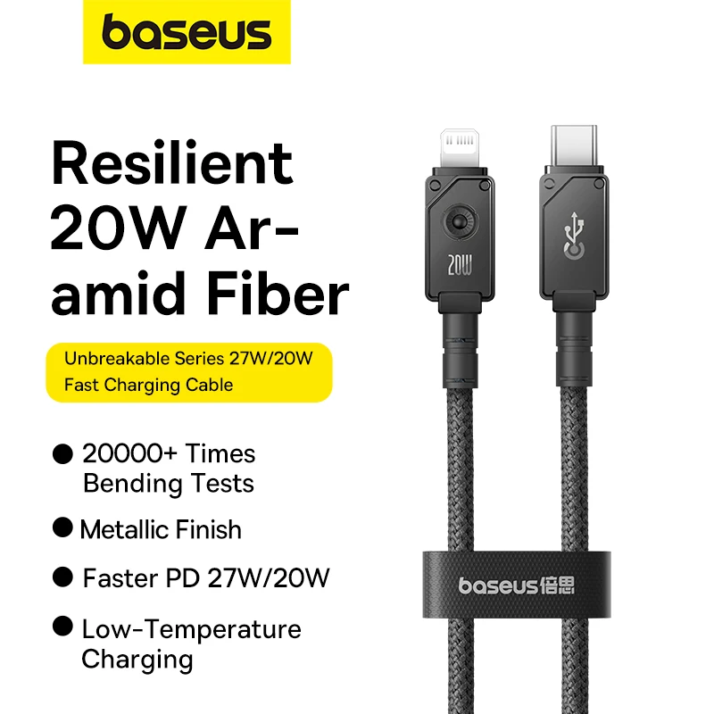Baseus Type C to iP 20W 1m Unbreakable Series Fast Charging Data Cable
