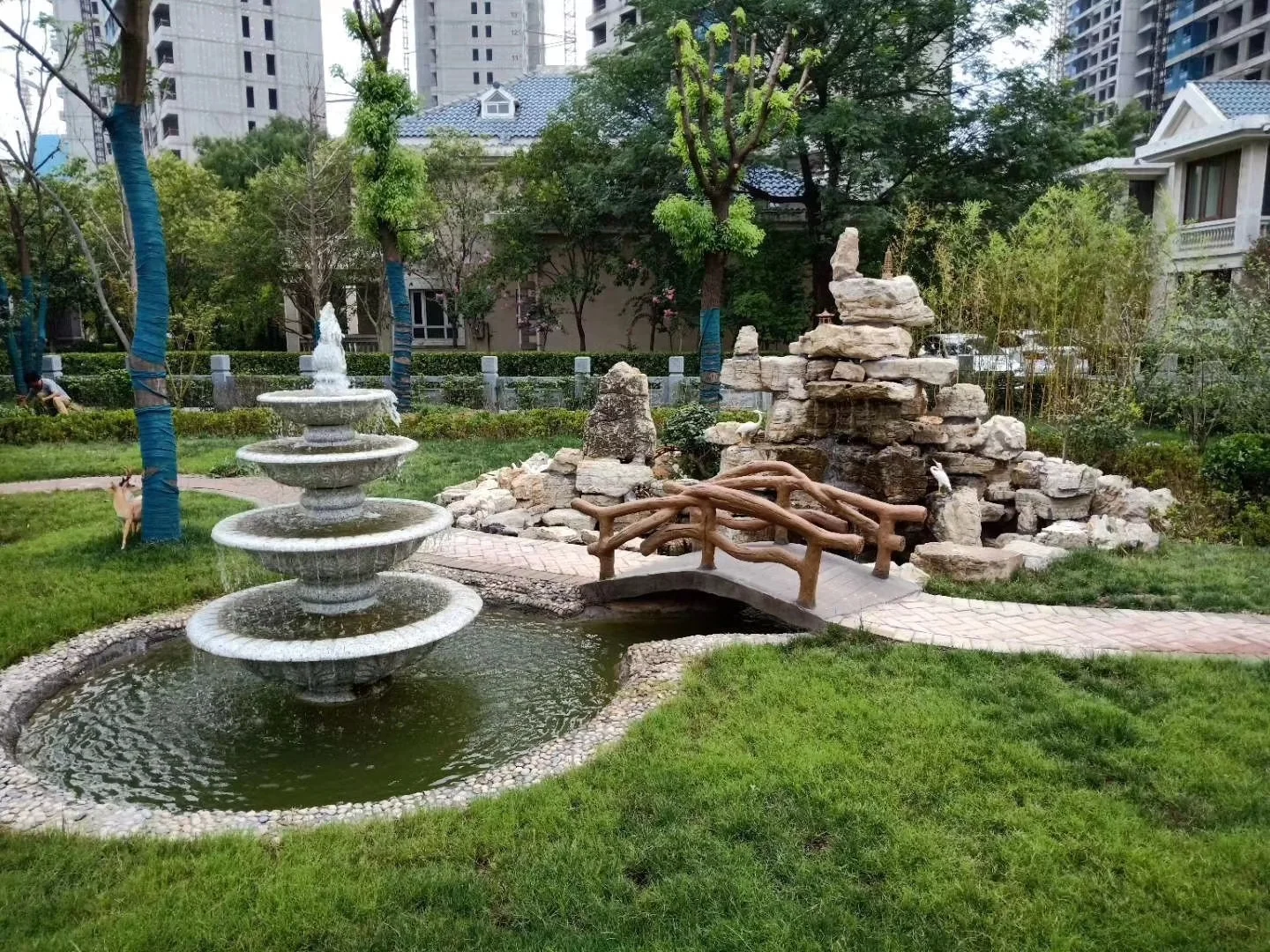 
Plastic fiberglass mold for concrete fountain 