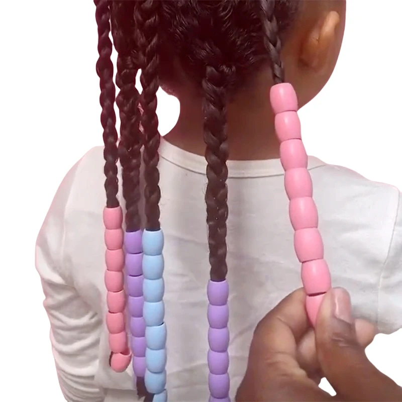 Factory Custom Soft Silicone Silicone Rubber Beads for Hairdressing Factory Mold Silicone Hair Beads For Braids Color Rings