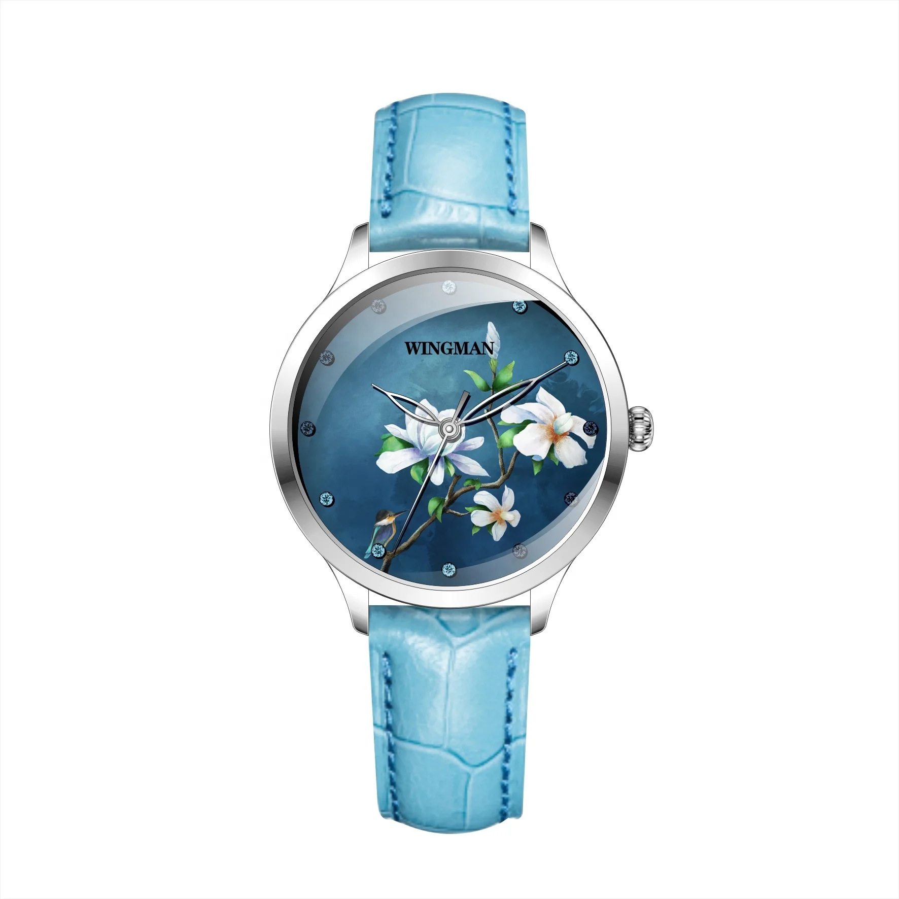 Custom Printing Watch Dial Sublimation Blank Watch Personalized OEM & ODM Printing Picture Rose Gold Watch