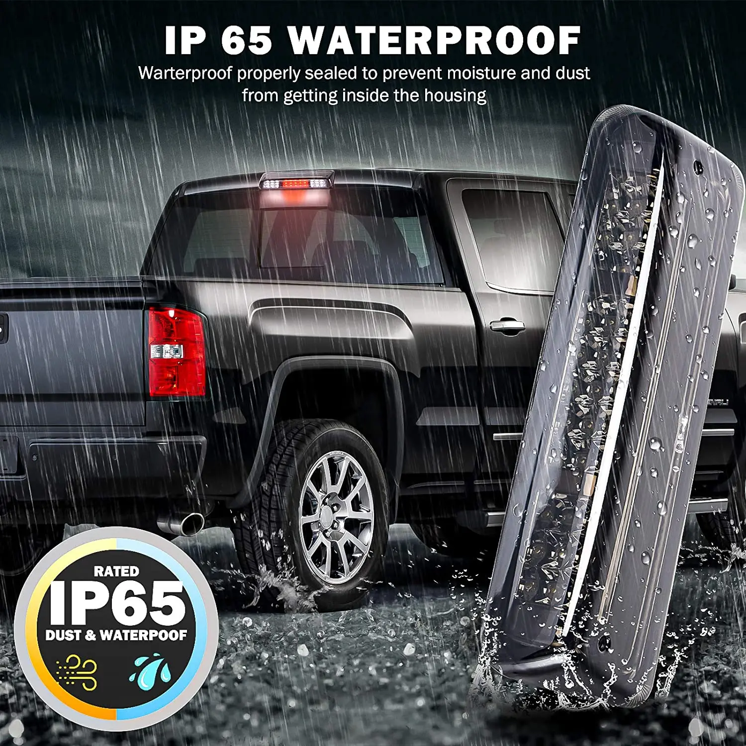 High Mount Stop Light Fit for 2004-2008 F150  Explorer Smoke Housing Rear 3RD Brake Light