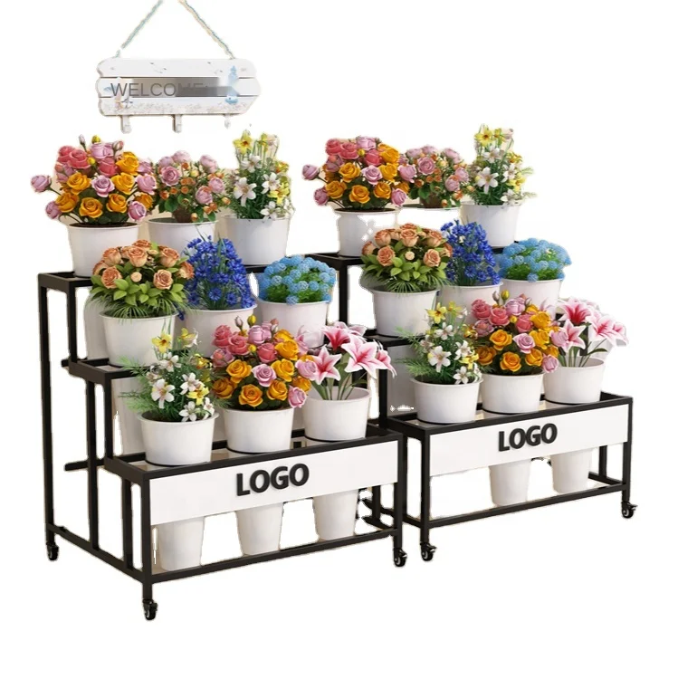 OEM Round bucket flower shop multi-layer ladder flower bucket flower stand