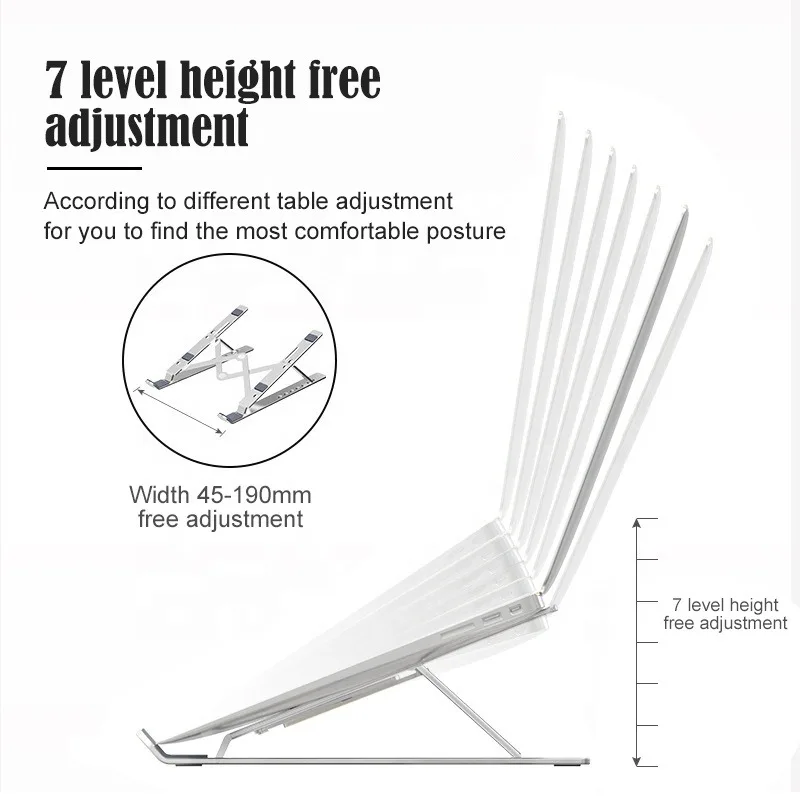 Новая складная подставка для ноутбука из алюминиевого сплава с регулируемой высотой