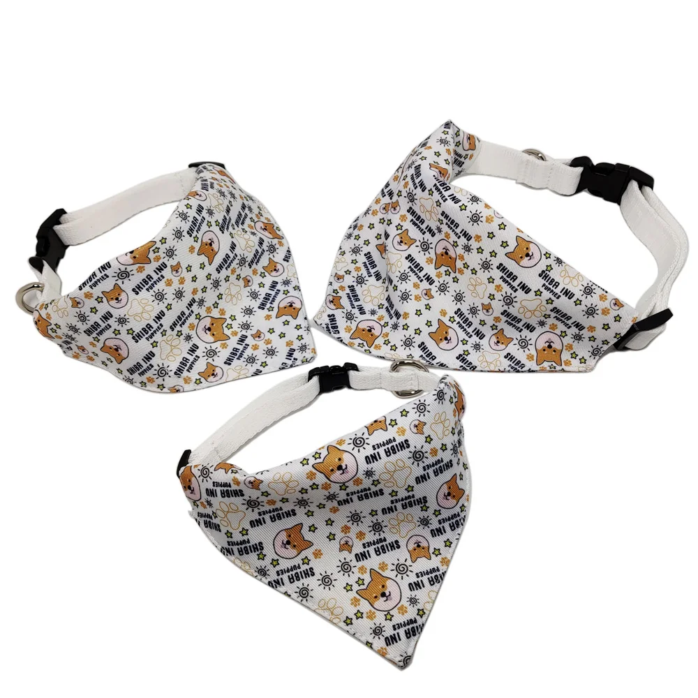 Factory Price Personalized Sublimation Custom Logo Cooling Adjustable Pet Dog Bandana For Birthday Festival Gift Decoration
