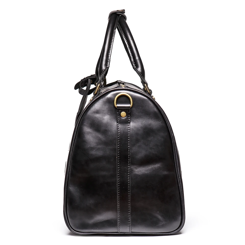 Convenient OEM Custom Duffle Bag 22' Leather Duffle Travel Luggage Bag Various Leather Colors Cowhide,genuine Leather Fashion