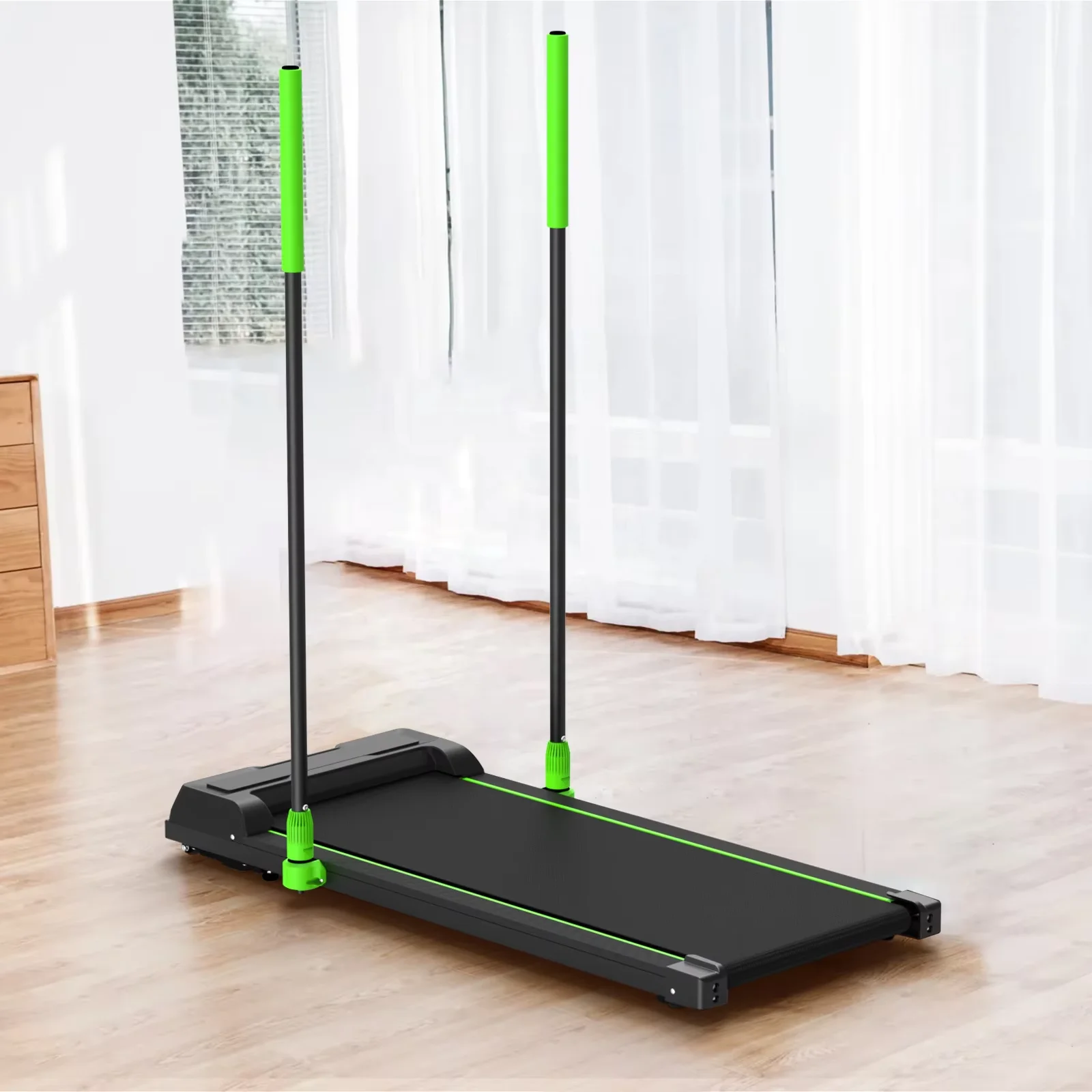 Home Use electric treadmill gym fitness mini smart treadmill with flexible handlebar control switch